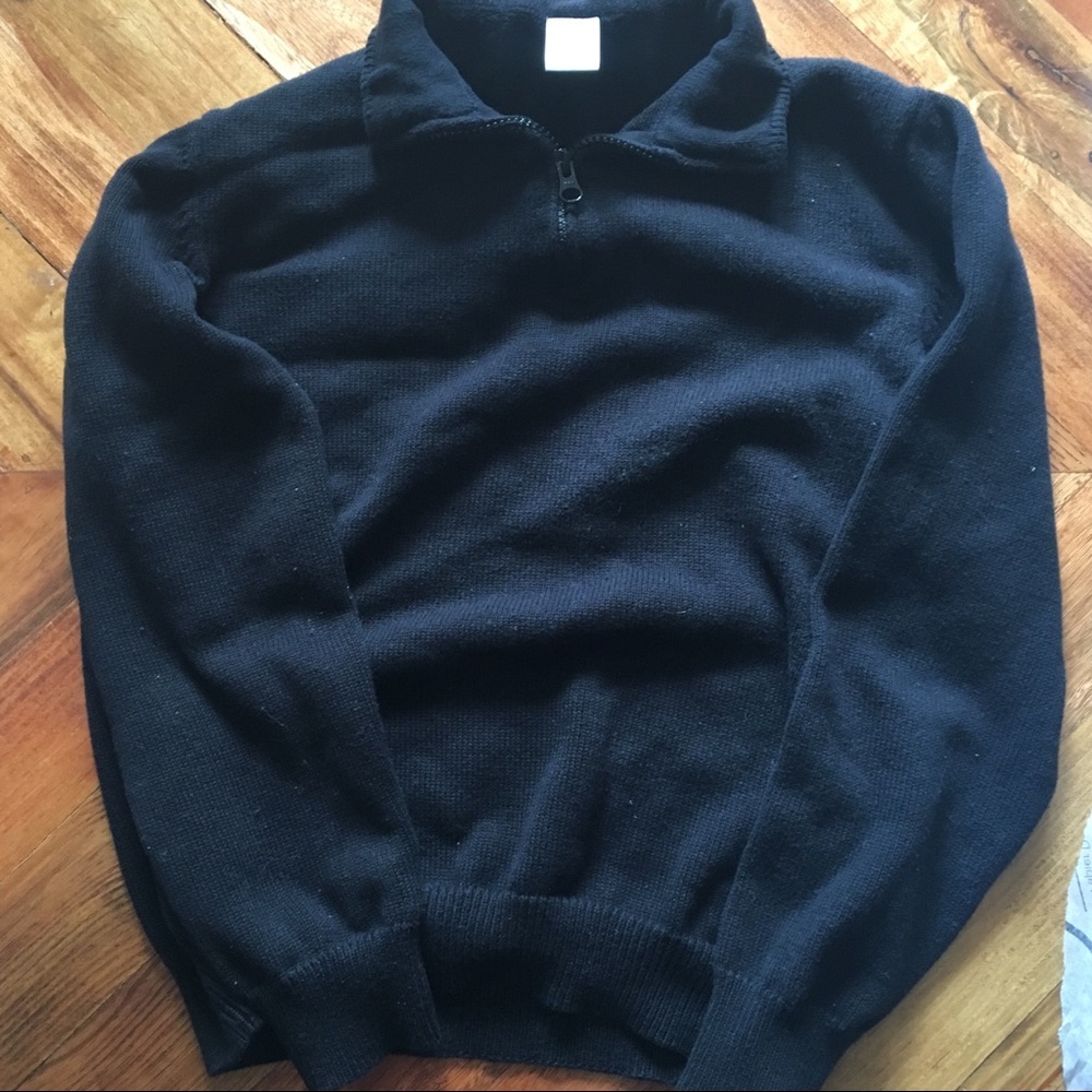 Boys Gymboree Black Zip Sweater NWOT